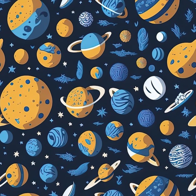 星球无缝贴图花纹图案