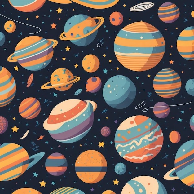 星球无缝贴图花纹图案