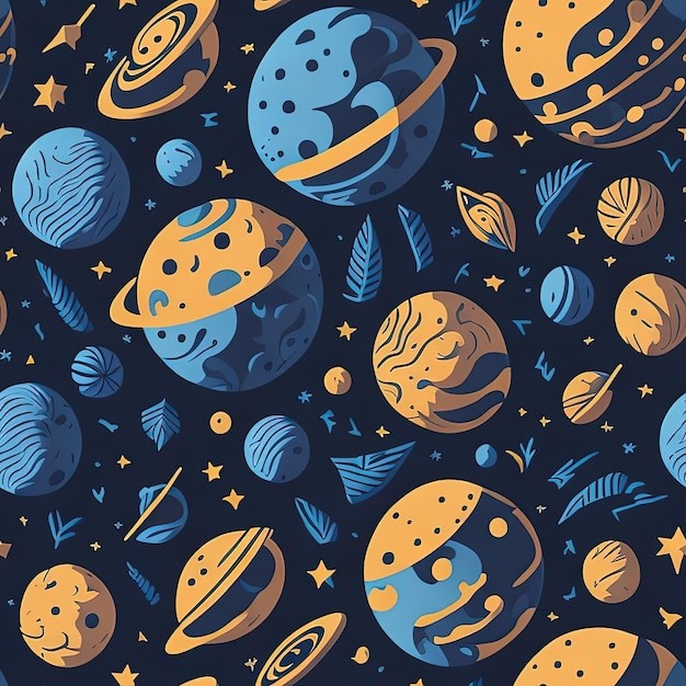 星球无缝贴图花纹图案