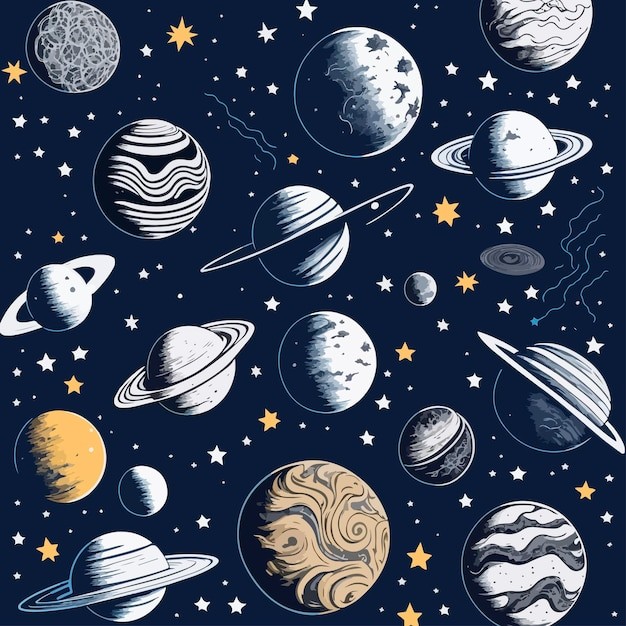 星球无缝贴图花纹图案