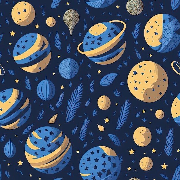 星球无缝贴图花纹图案