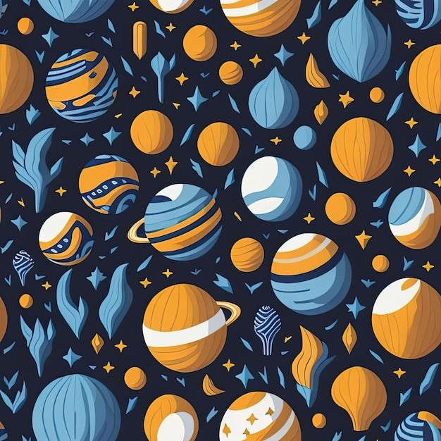 星球无缝贴图花纹图案