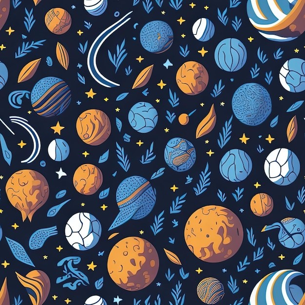 星球无缝贴图花纹图案
