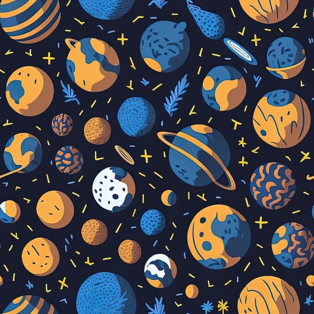 星球无缝贴图花纹图案
