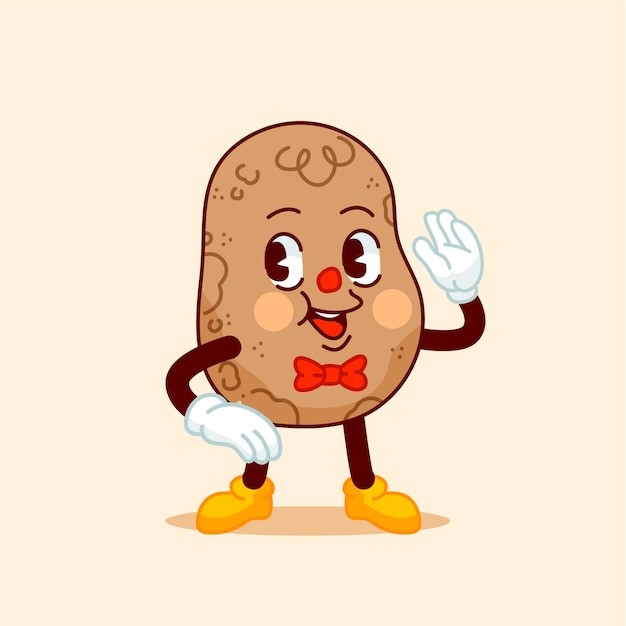 手绘土豆卡通插画