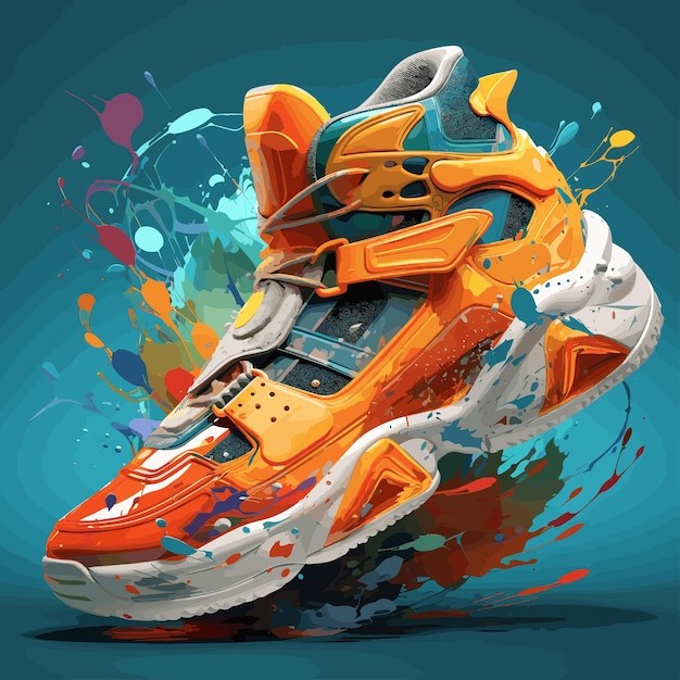 运动鞋插画