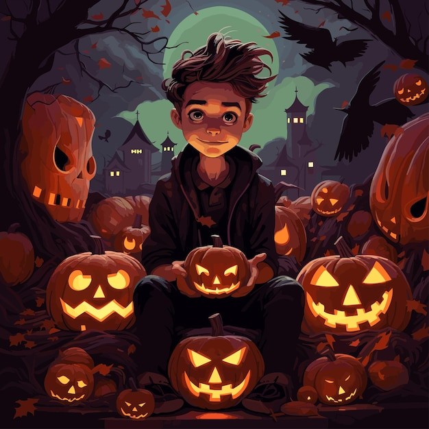 万圣节南瓜插画