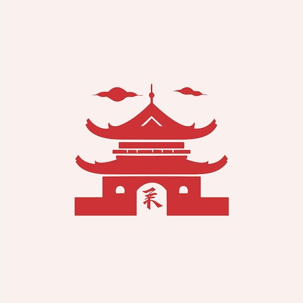 浅草寺日式建筑标志logo