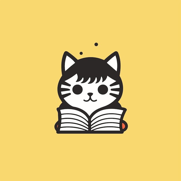 可爱的猫标志logo
