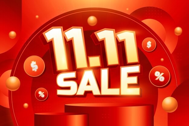 双11双十一促销活动广告模板