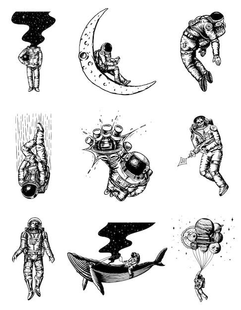 宇航员月亮幻想