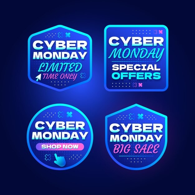 赛博朋克风格促销标签