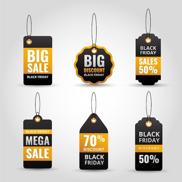 黑色星期五电商促销标签