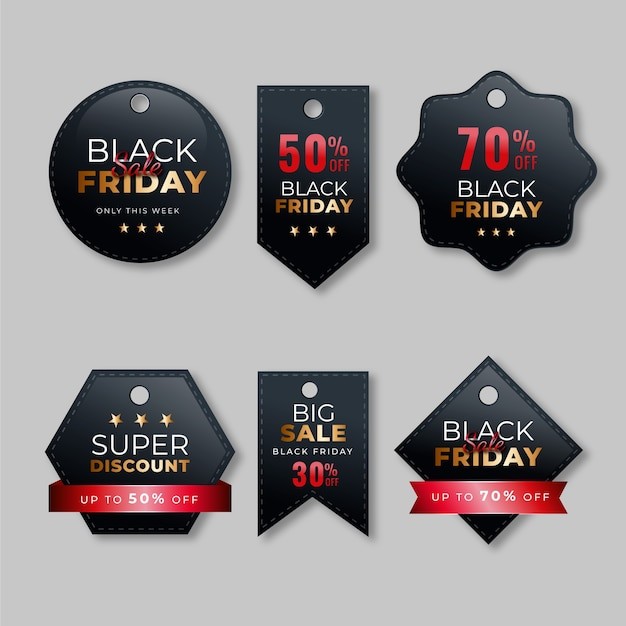 黑色星期五电商促销标签