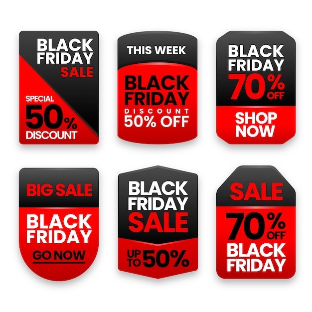 黑色星期五电商促销标签