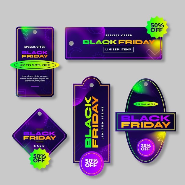 黑色星期五电商促销标签