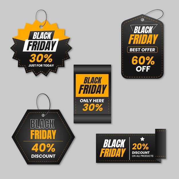 黑色星期五电商促销标签