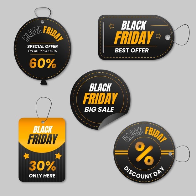 黑色星期五电商促销标签