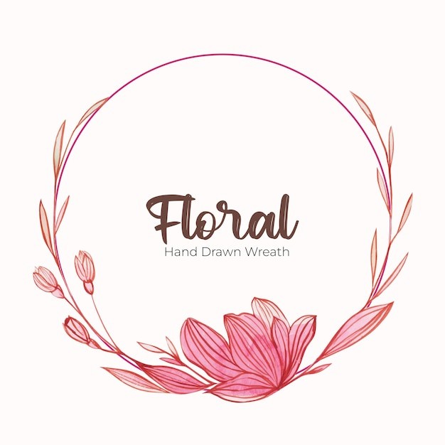 水彩植物装饰边框