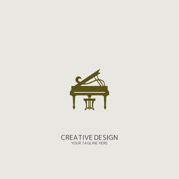 钢琴标志logo