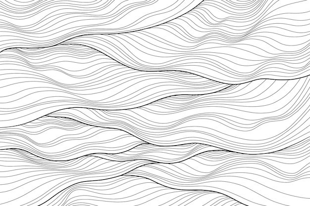 手绘线条白色背景