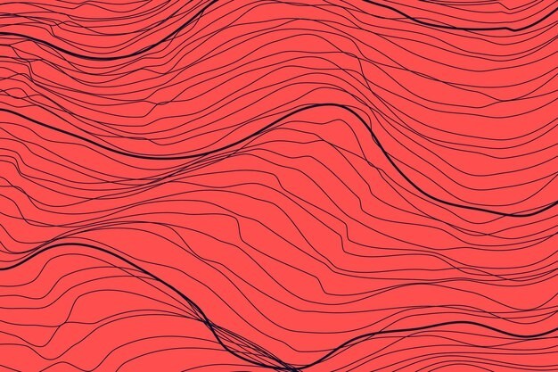 红色线条抽象背景