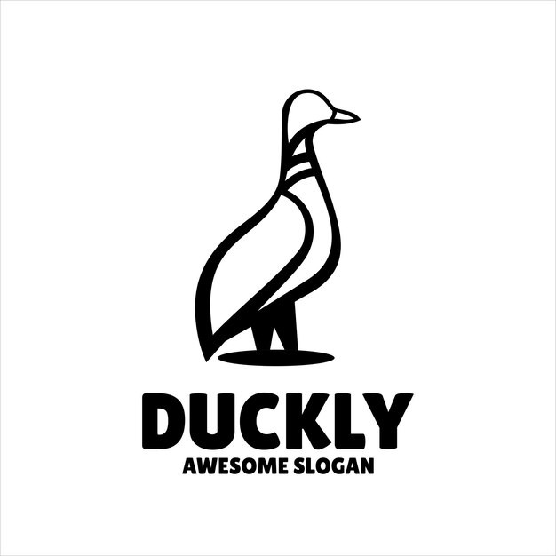 鸭子动物标志logo