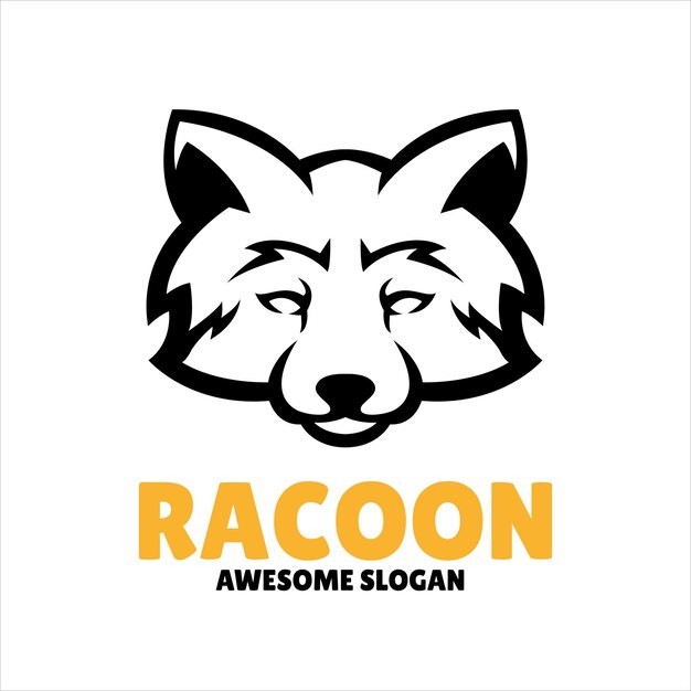 浣熊动物标志logo