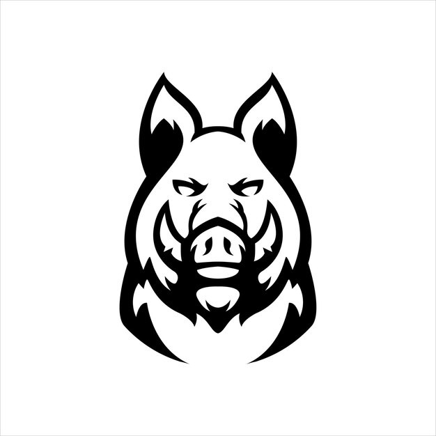 野猪动物标志logo