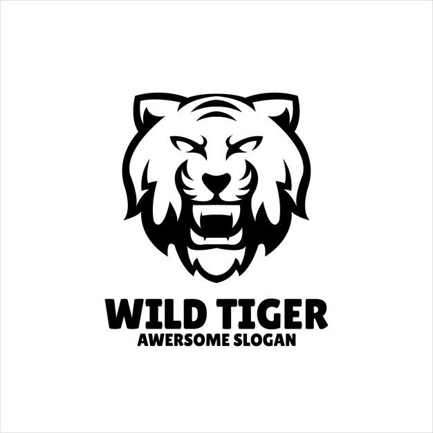 老虎动物标志logo