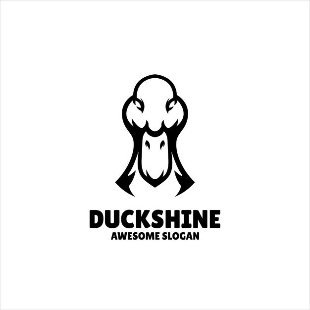 鸭子动物标志logo