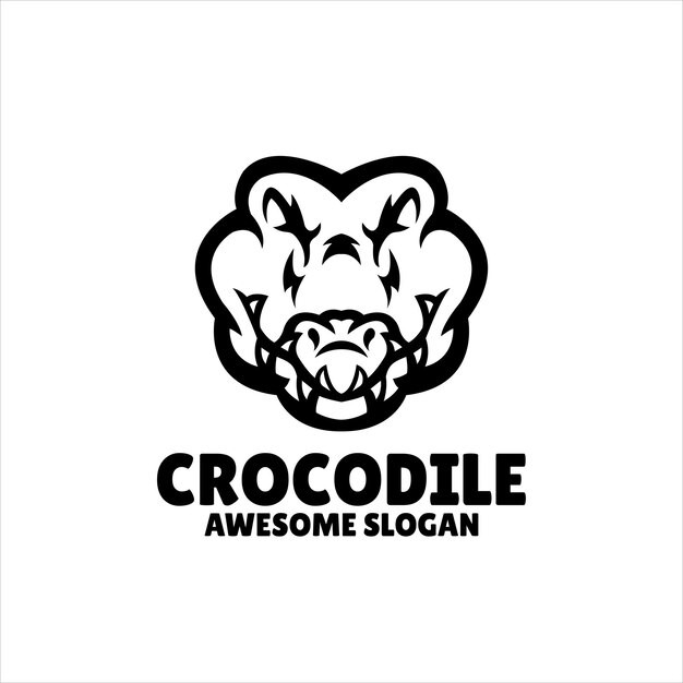 鳄鱼动物标志logo