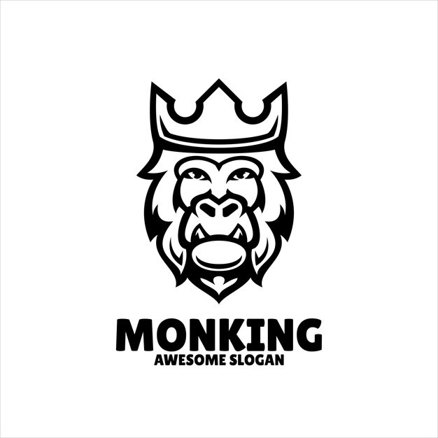 猿猴动物标志logo