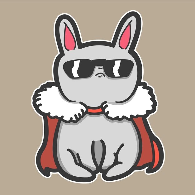 可爱酷兔子插画