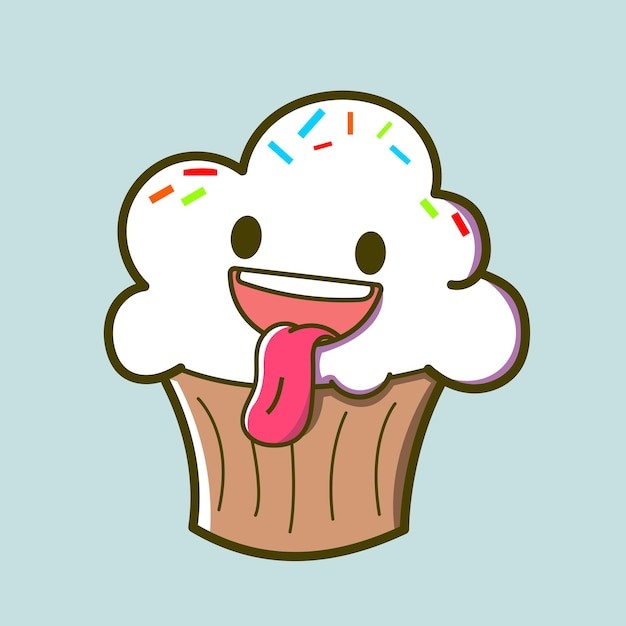 可爱纸杯蛋糕插画