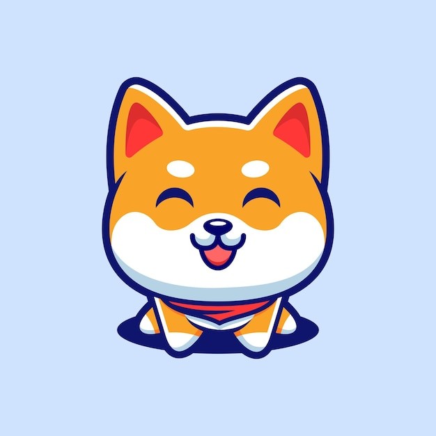 可爱卡通柴犬小狗插画