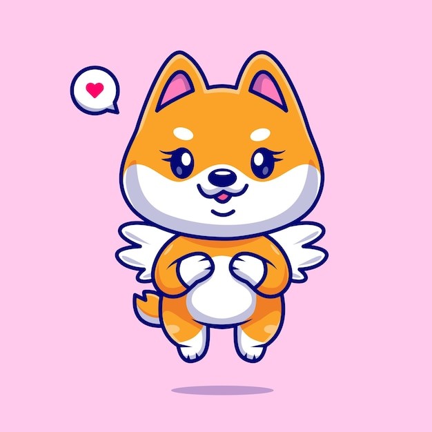 可爱卡通柴犬小狗插画