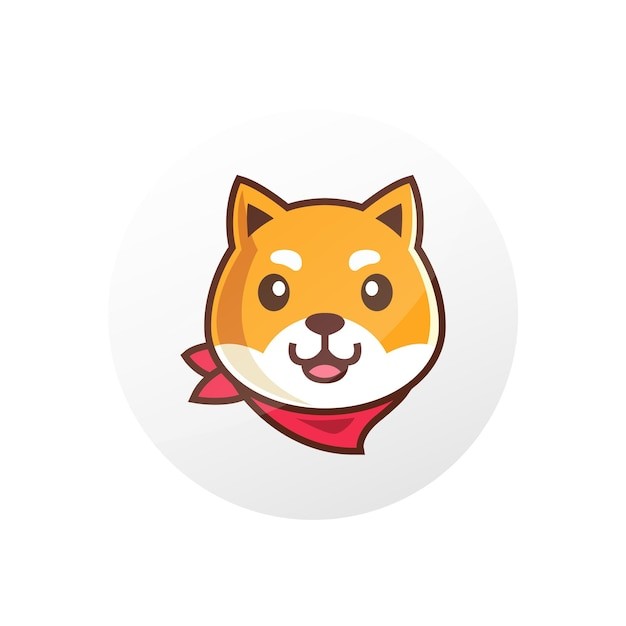 可爱卡通柴犬小狗插画