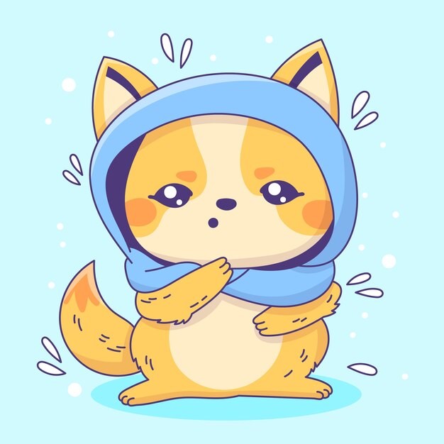 可爱卡通柴犬小狗插画