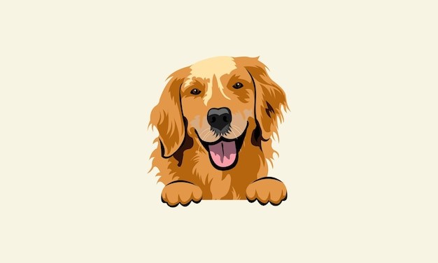 拉布拉多犬小狗插画