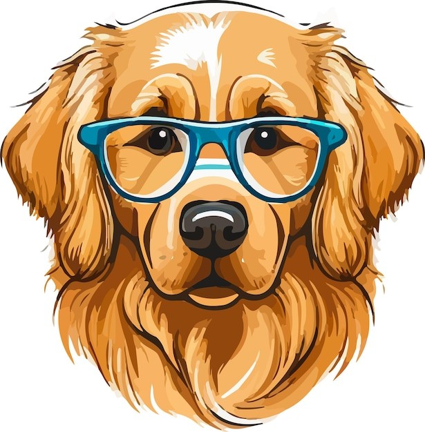 拉布拉多犬小狗插画