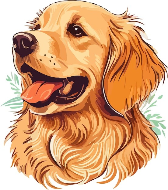 拉布拉多犬小狗插画