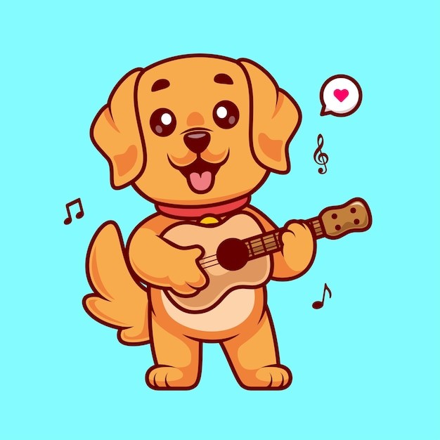 拉布拉多犬小狗插画