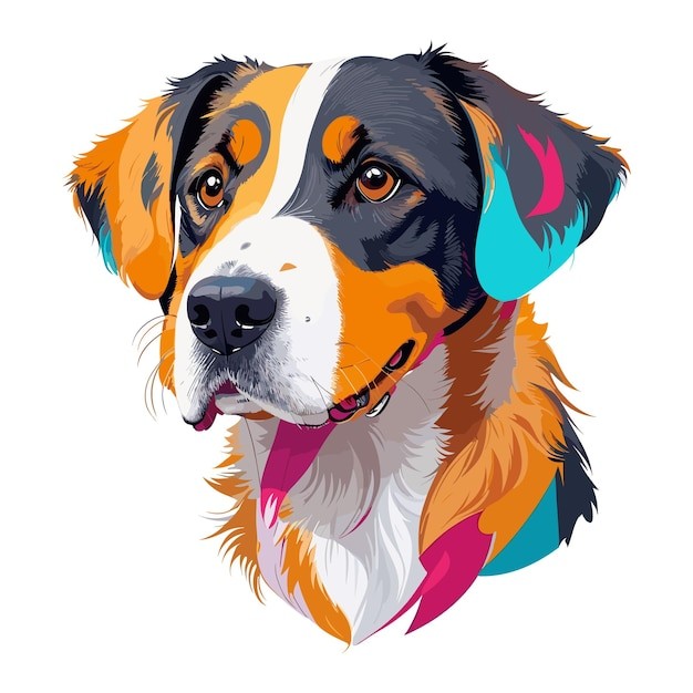 拉布拉多犬小狗插画