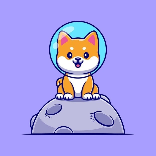 可爱的卡通柯基犬小狗插画