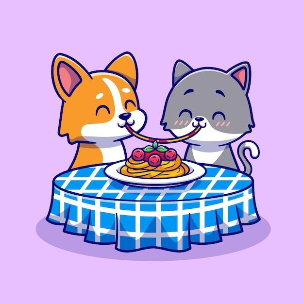 可爱的小猫咪卡通插画