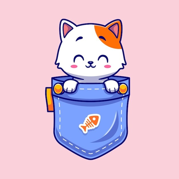 可爱的小猫咪卡通插画