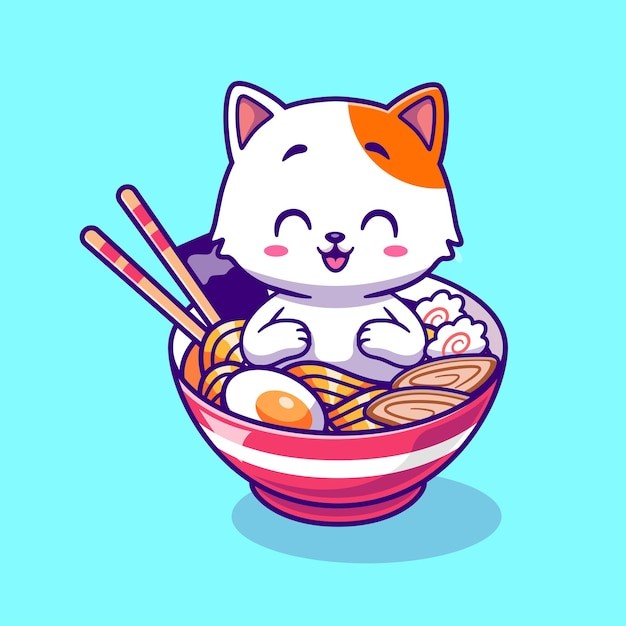 可爱的小猫咪卡通插画