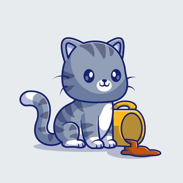 可爱的小猫咪卡通插画