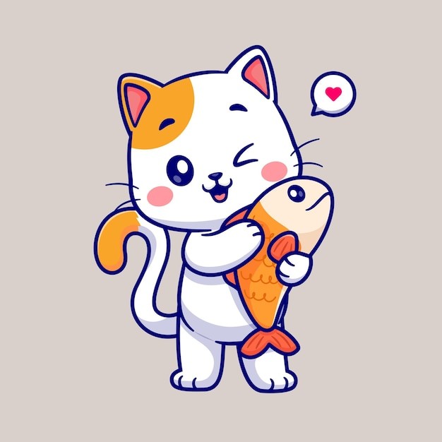 可爱的小猫咪卡通插画